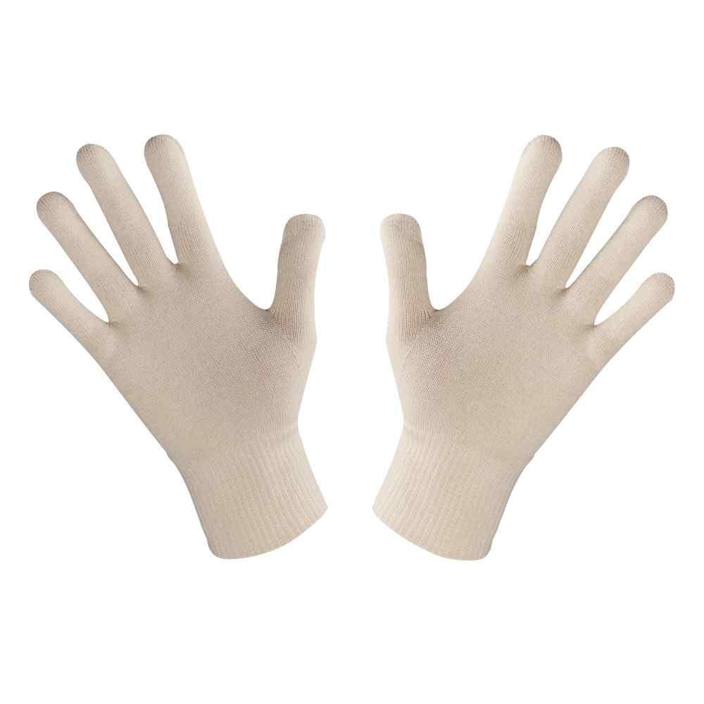 Beige ReflexWear gigthandsker med dækkede fingre, set fra oven