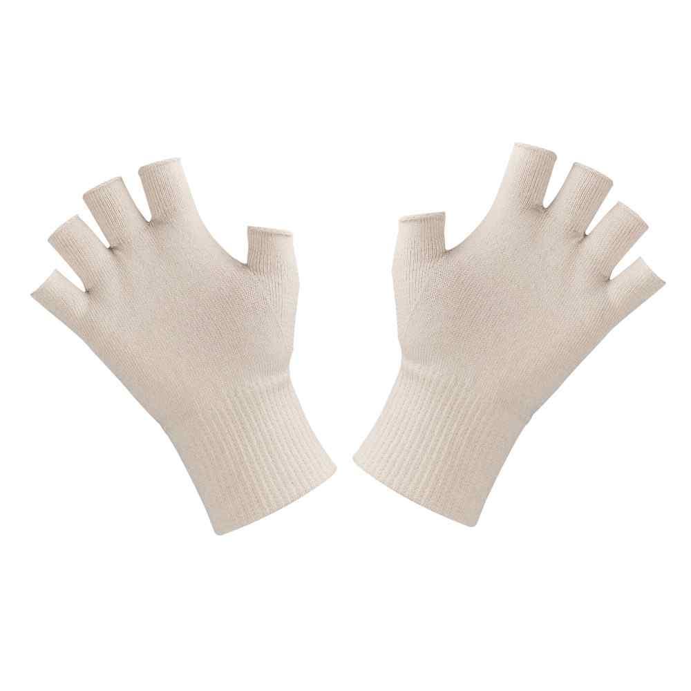 Beige ReflexWear gigthandsker uden fingerspidser, set fra oven
