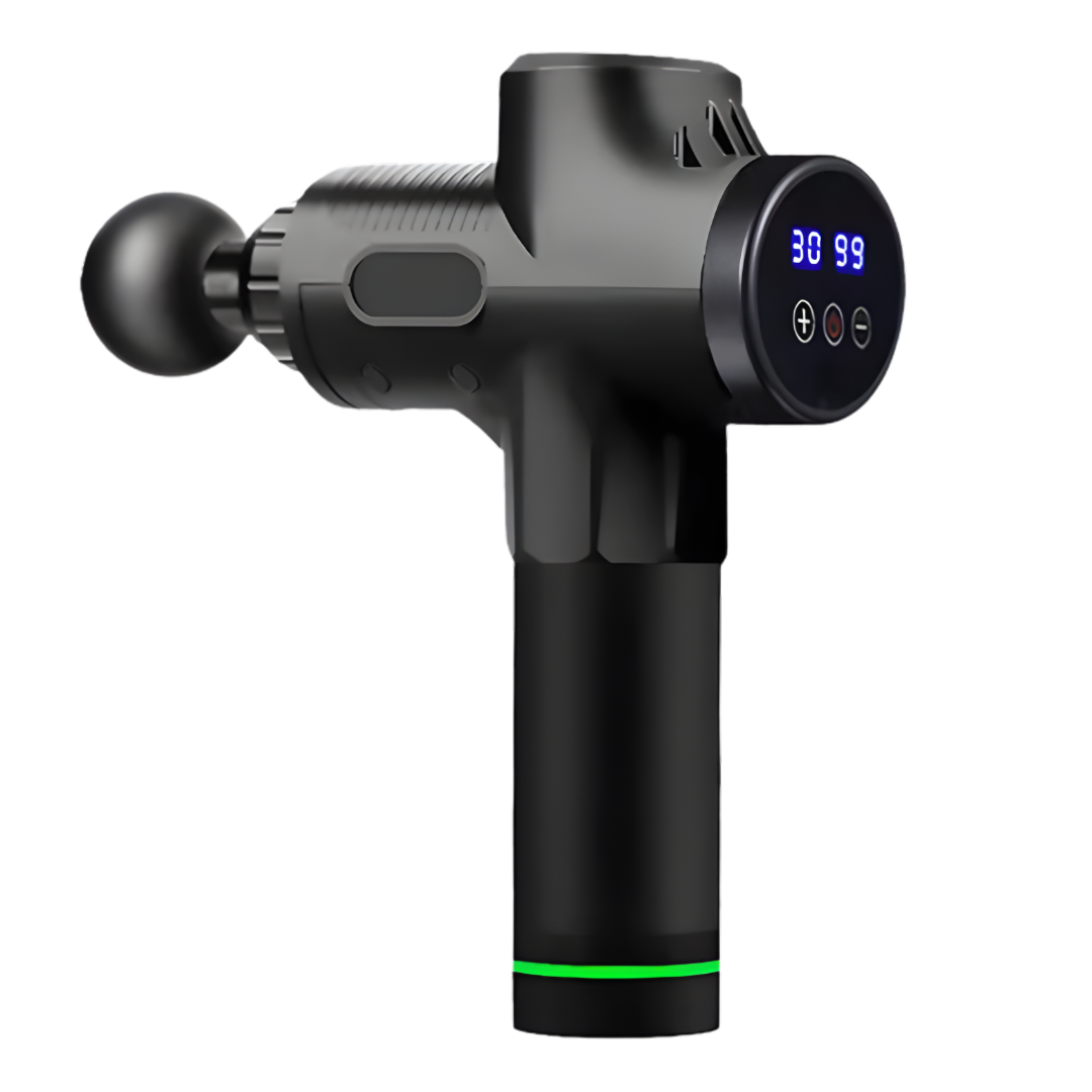 DeepRelief professionel massagepistol fra Recoverlife med digitalt display