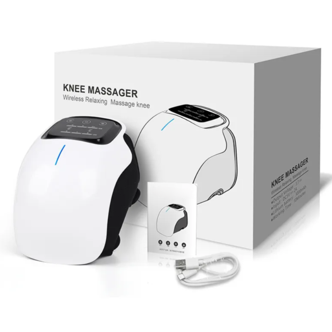 FlexRelief Pro trådløs knæmassager med infrarødt lys og varmefunktion