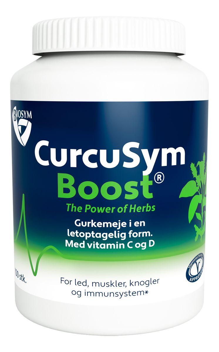 Biosym CurcuSym Boost, 100 kapsler med gurkemeje, C-vitamin og D-vitamin