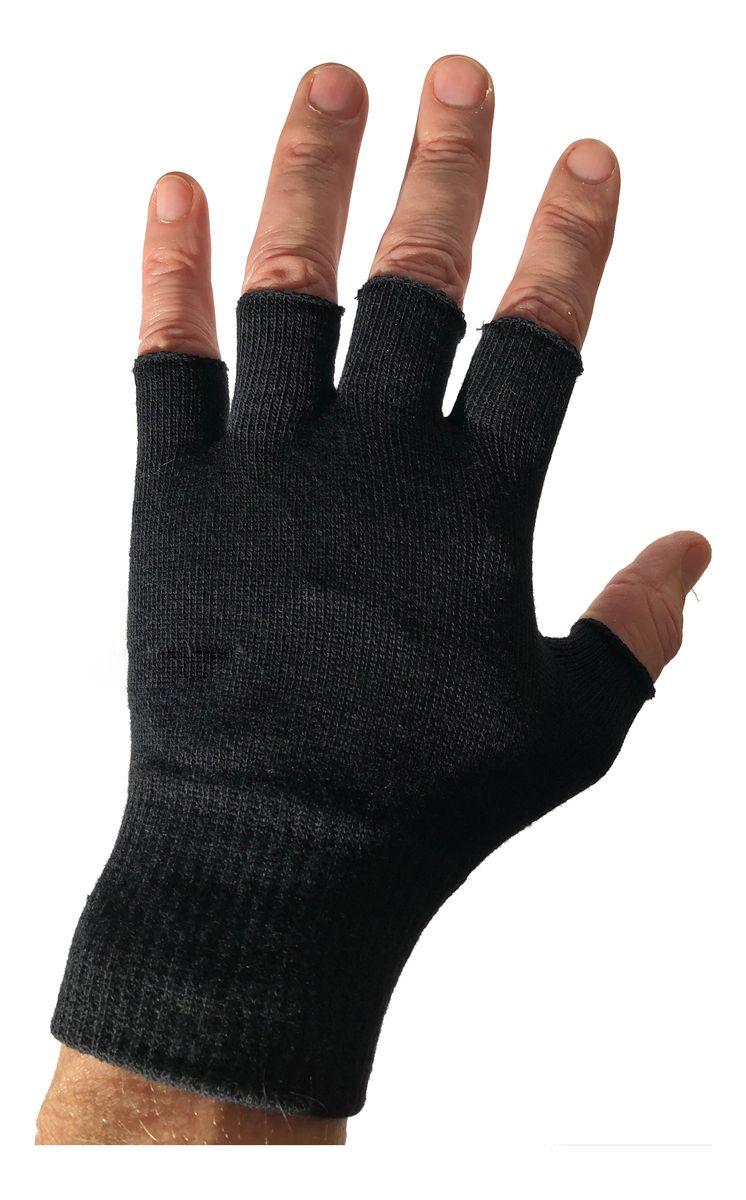 Sort ReflexWear handske uden fingerspidser fra Med24