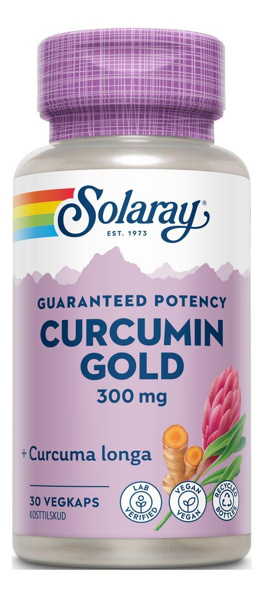 Solaray Curcumin Gold, 30 kapsler med mikroniseret gurkemejeekstrakt