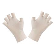 Beige ReflexWear gigthandsker uden fingerspidser, set fra oven
