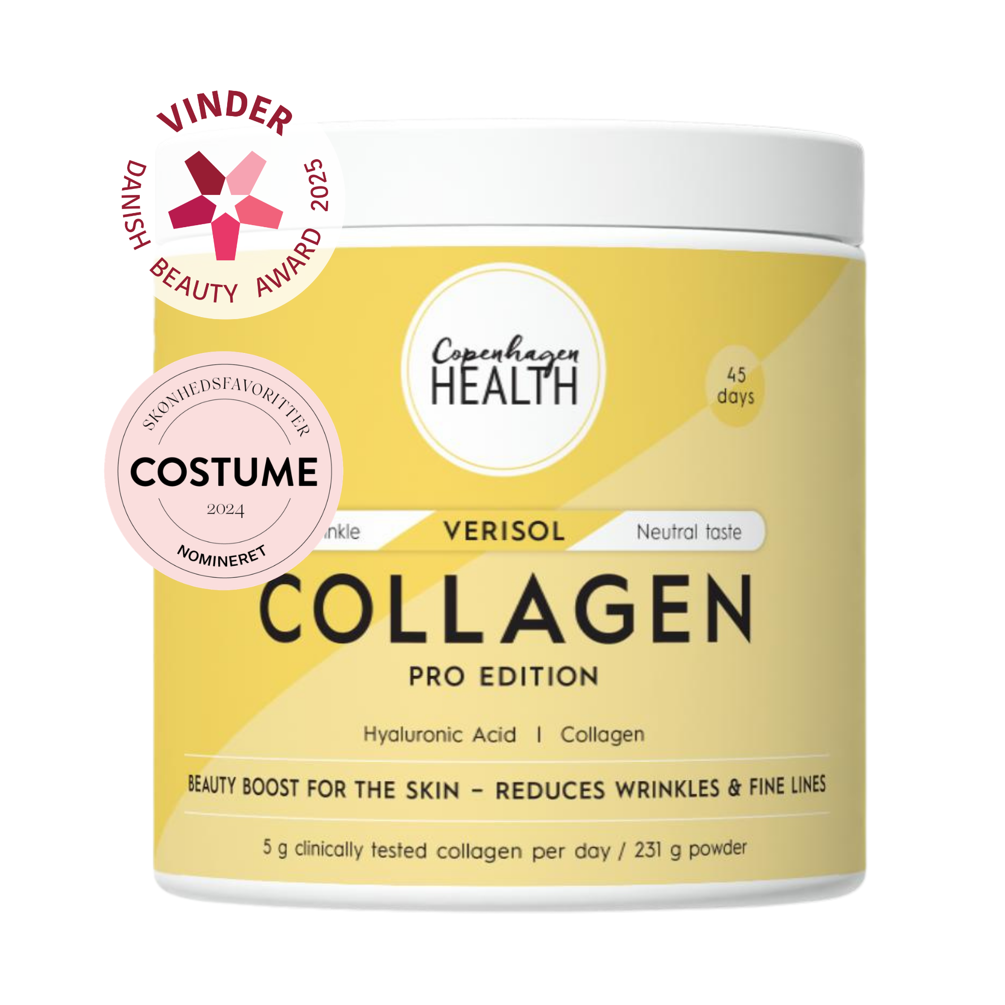 Verisol Collagen Pro Edition fra Copenhagen Health, 298 gram hydrolyseret kollagenpulver