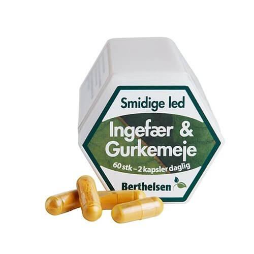 Berthelsen Ingefær og Gurkemeje, 60 kapsler
